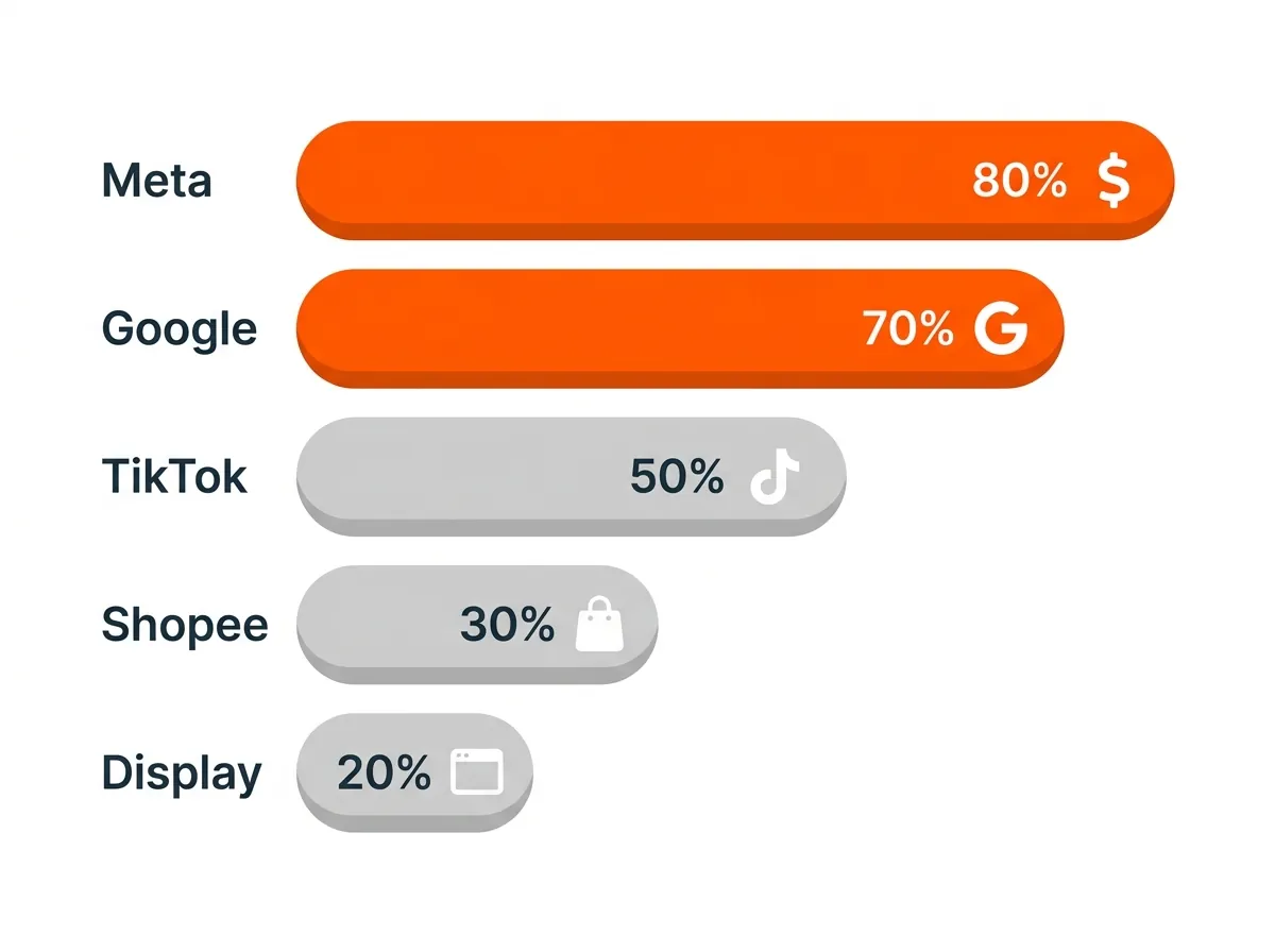 Integrated media buy channels illustration